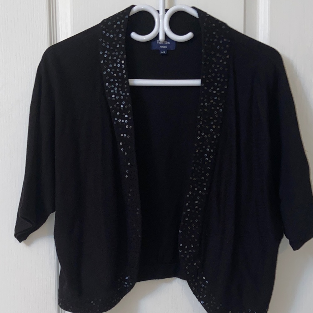 Reitmans Black Sequin Cardigan